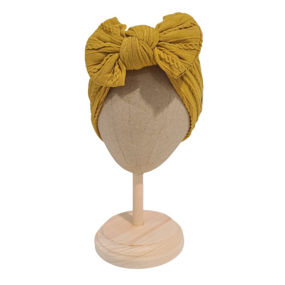 Ivy Nylon Elastic Bowknot Hairband, Gold
